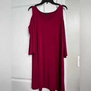 Scoop Neck Dress in Rich Berry